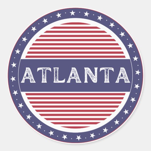 Atlanta City Pride Emblem – American Identity Runder Aufkleber (Vorderseite)