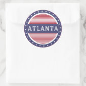 Atlanta City Pride Emblem – American Identity Runder Aufkleber (Tasche)