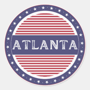 Atlanta City Pride Emblem – Amerikanische Identitä Runder Aufkleber