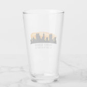 Atlanta City Skyline Map Koordinaten Glas (Rückseite)