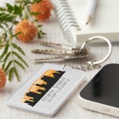 Atlanta City Skyline Map Koordinaten Schlüsselanhänger (Vorderseite rechts)