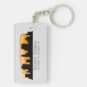 Atlanta City Skyline Map Koordinaten Schlüsselanhänger (Rückseite)