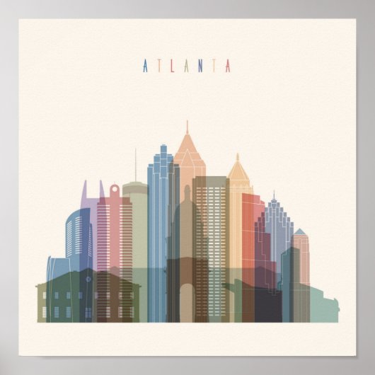 Atlanta | City Skyline Poster (Vorne)
