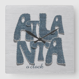 Atlanta Denim Letter Wanduhr