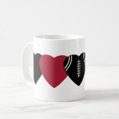 Atlanta Falcons Football Herzdesign Kaffeetasse (Vorderseite Links)