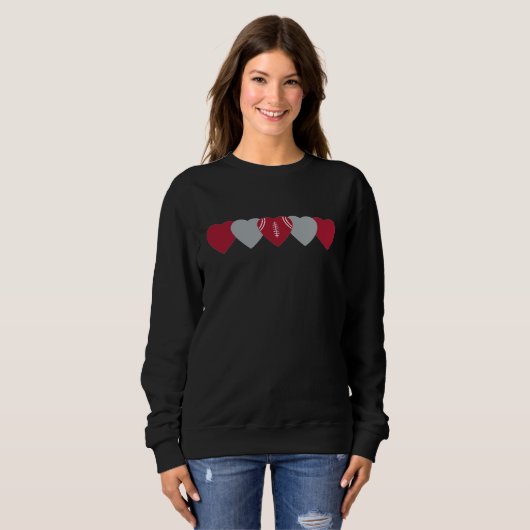 Atlanta Falcons Heart Football Dark Sweatshirt (Vorne ganz)