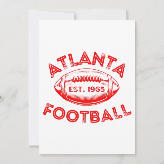 Atlanta Football Vintag Style Einladung (Vorderseite)