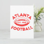 Atlanta Football Vintag Style Einladung (Stehend Vorderseite)