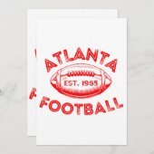 Atlanta Football Vintag Style Einladung (Vorne/Hinten)