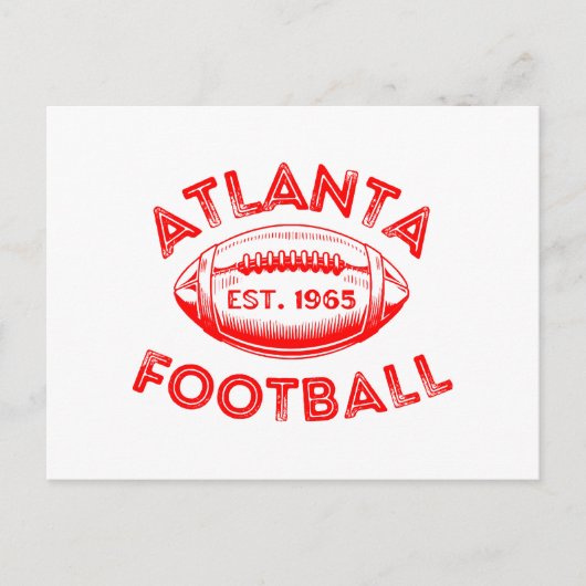 Atlanta Football Vintag Style Postkarte (Vorderseite)