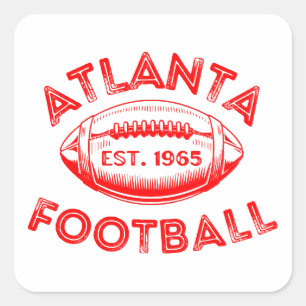 Atlanta Football Vintag Style Quadratischer Aufkleber