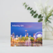 Atlanta, GA City Park Night View Postkarte (Stehend Vorderseite)