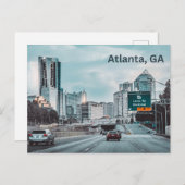 Atlanta, GA Downtown Highway Postkarte (Vorne/Hinten)