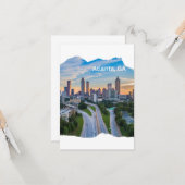 Atlanta, GA Downtown View Karte (Vorderseite/Rückseite Beispiel)