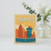 Atlanta, GA - EST. 1845 Postkarte (Stehend Vorderseite)