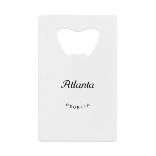 Atlanta GA Geldbeutel Flaschenöffner (Vorderseite)