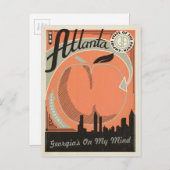 Atlanta, GA - Georgien steht mir im Kopf Postkarte (Vorne/Hinten)
