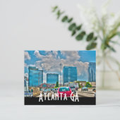 Atlanta GA Postkarte (Stehend Vorderseite)