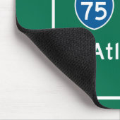 Atlanta, GA-Verkehrsschild Mousepad (Ecke)
