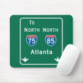 Atlanta, GA-Verkehrsschild Mousepad (Mit Mouse)