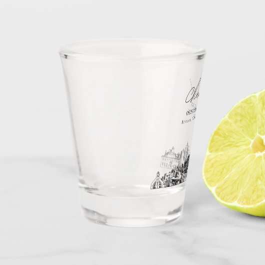 Atlanta Gastgeschenk Hochzeit Personalisiert Cheer Schnapsglas (Links)