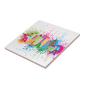 Atlanta Georgia abstrakte Skyline-Illustration Fliese (Seite)