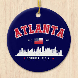Atlanta Georgia Architectural Skyline Keramik Ornament