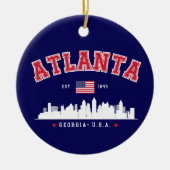 Atlanta Georgia Architectural Skyline Keramik Ornament (Vorne)