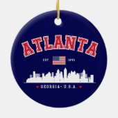 Atlanta Georgia Architectural Skyline Keramik Ornament (Hinten)