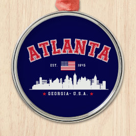 Atlanta Georgia Architectural Skyline Ornament Aus Metall