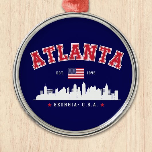 Atlanta Georgia Architectural Skyline Ornament Aus Metall