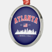 Atlanta Georgia Architectural Skyline Ornament Aus Metall (Links)