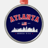 Atlanta Georgia Architectural Skyline Ornament Aus Metall (Vorne)