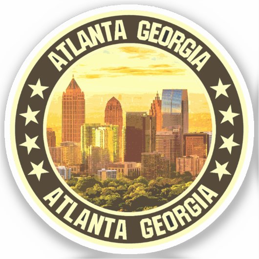 Atlanta Georgia Aufkleber (Vorderseite)