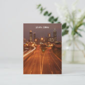 Atlanta Georgia bei der Abendkarte Postkarte (Stehend Vorderseite)