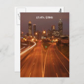Atlanta Georgia bei der Abendkarte Postkarte (Vorne/Hinten)