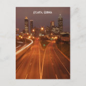 Atlanta Georgia bei der Abendkarte Postkarte (Vorderseite)