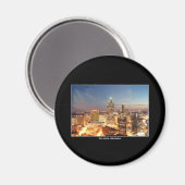 Atlanta, Georgia bei Nacht - Schöne Skyline Magnet (Vorderseite/Rückseite)