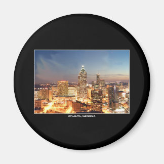 Atlanta, Georgia bei Nacht - Schöne Skyline Magnet