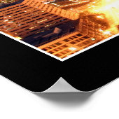 Atlanta, Georgia bei Nacht - Schöne Skyline Poster (Ecke)