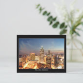 Atlanta, Georgia bei Nacht - Schöne Skyline Postkarte (Stehend Vorderseite)