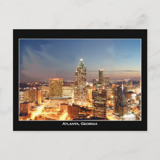 Atlanta, Georgia bei Nacht - Schöne Skyline Postkarte