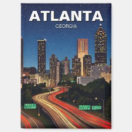 Atlanta Georgia bei Nachtreisen Magnet
