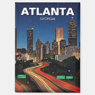 Atlanta Georgia bei Nachtreisen Magnet
