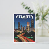 Atlanta Georgia bei Nachtreisen Postkarte (Stehend Vorderseite)