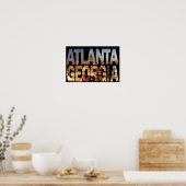 Atlanta Georgia bei Twilight Poster (Küche)