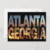 Atlanta Georgia bei Twilight Postkarte (Vorne/Hinten)