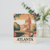 Atlanta Georgia Capitol Reise Postkarte (Stehend Vorderseite)