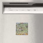 Atlanta Georgia Cartoon Map Magnet (In Situ (Geschirrspüler))