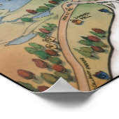 Atlanta Georgia Cartoon Map Poster (Ecke)